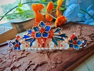 花染手作国风馆【棠月辞·素商】汉服发冠