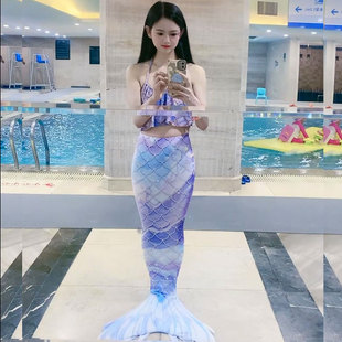 男女童成人亲子美人鱼尾巴海滩游泳潜水温泉度假拍摄比基尼泳衣新