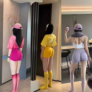 【多巴胺臀王系列】中腰提臀瑜伽三重收腰性感训练长裤三分蜜桃裤