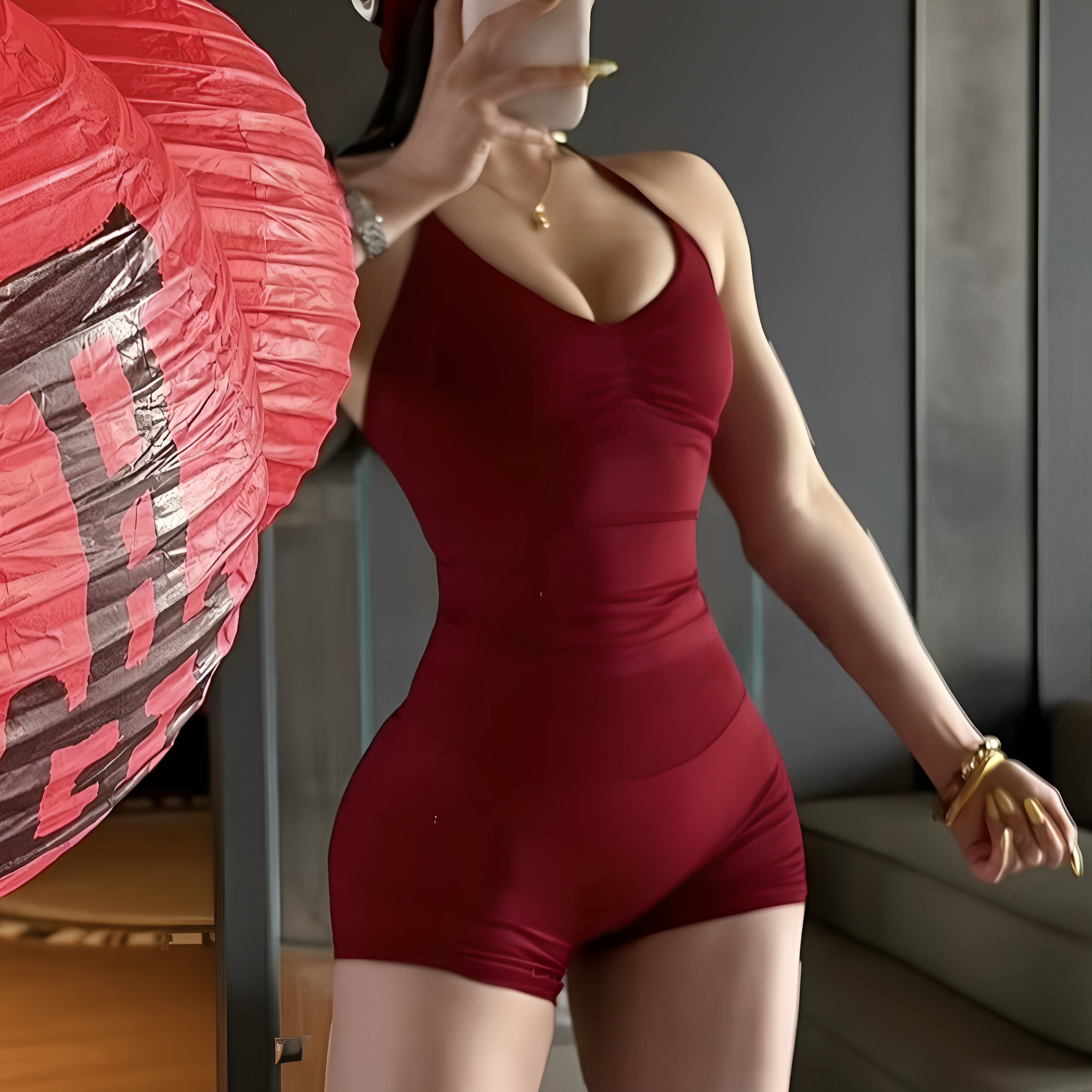 欧美大热DF褶皱挂脖长款健身背心含胸垫定型防震美背女运动背心