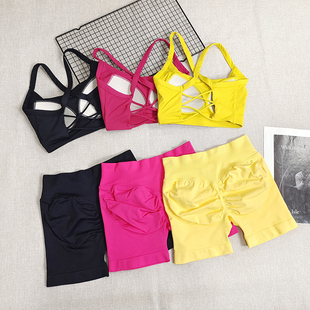 细带美背运动背心impact瑜伽裤女跑步撸铁运动短裤提臀健身服套装