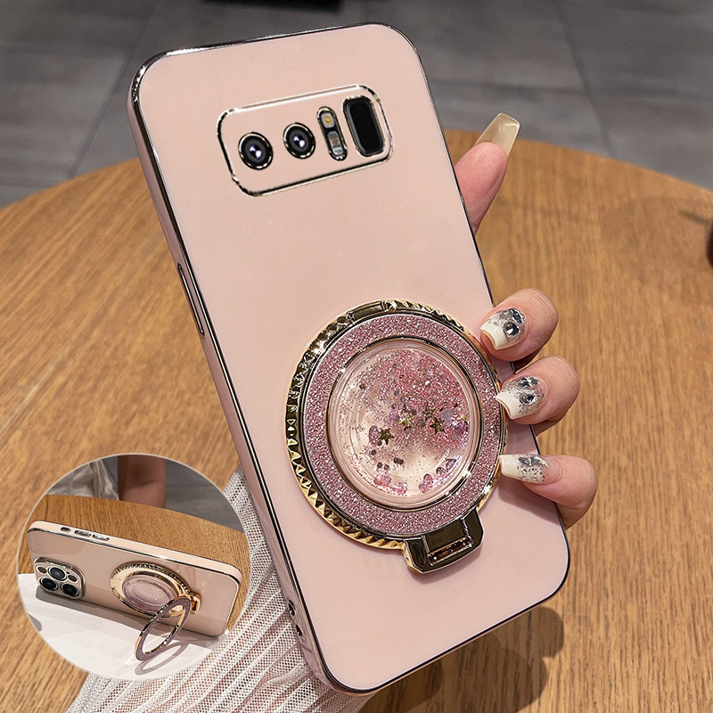 适用三星note8手机壳note9保护硅胶套N9500全包N9600防摔n8软壳n9带支架galaxy女nt流沙新款创意可爱not9潮牌