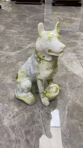 纯天然精品岫玉狗摆件十二生肖龙鼠马牛鸡羊虎蛇狗猪兔玉石风摆件