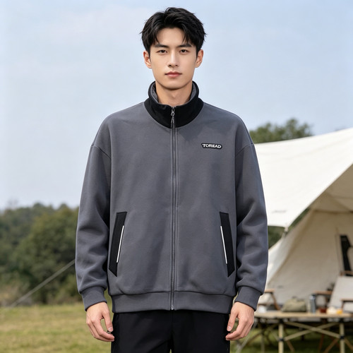 探路者TOREAD户外秋冬男式抓绒服 （尺码偏大一码）上衣专柜正品