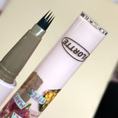 花洛莉亚四叉眉笔灰棕色防水持久不脱色超细头极细野生眉懒人专用