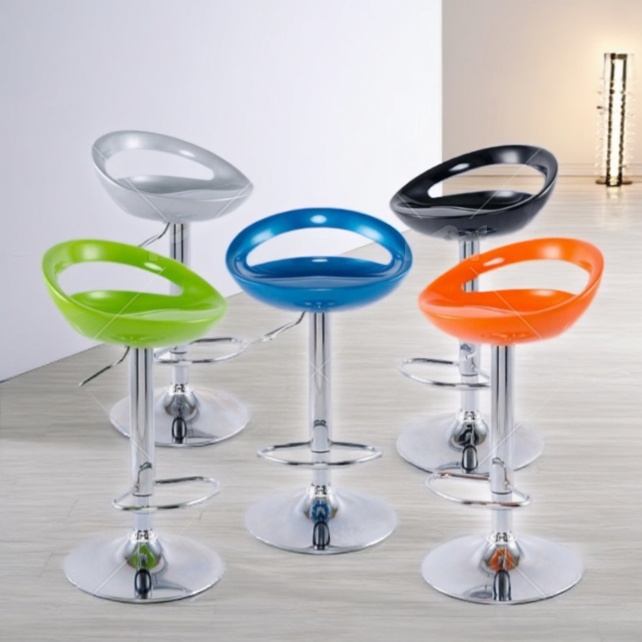 现代简约吧台椅高脚凳家用升降酒吧椅会展前台接待椅塑料高吧凳子