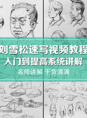 刘雪松人物速写视频教程教师进修中高考美术艺考校考联考提分宝典
