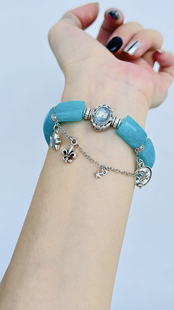 天河石手链女款学生闺蜜礼物小众设计感高级轻奢精致2024年新款