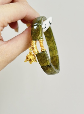 【五行属木】天然沙弗莱手牌新中式女款单圈时尚饰品礼物