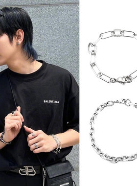 Build金建成同款自我圈环批角钛钢手链串奶酷新潮B黑帮少爷爱pete