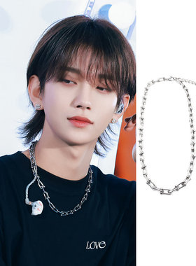洪知秀同款U型环扣钛钢项链不掉色青年品周边Joshua