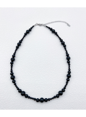 不规则黑玛瑙项链