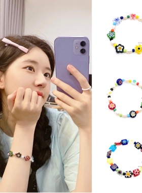 赵露思同款彩色琉璃天然淡水珍珠