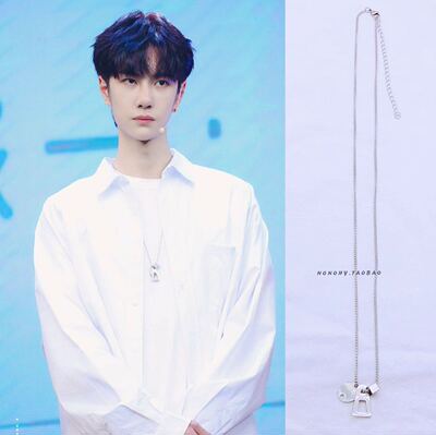 王一博yibo同款拉链扣ins不锈钢