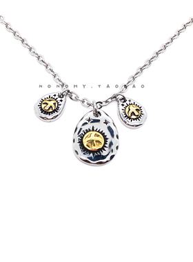 日韩风羽毛钛钢复古飞鹰项链