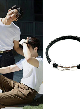 泰剧黑帮少爷爱上Mile同款双层皮绳手环链圈潮酷帕克复古新饰品