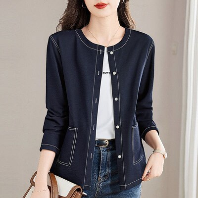 早春大码牛仔外套女装202