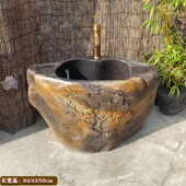 端砚石地拖把池花园户外阳台石头艺术矮款 儿童洗手盆洗水槽墩布池