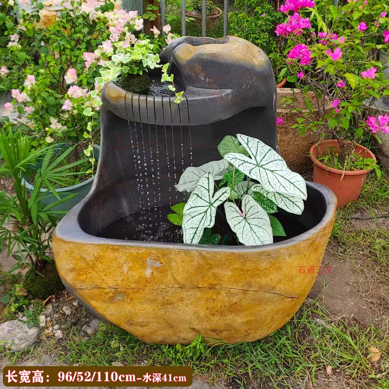 天然原石一体流水摆件别墅庭院