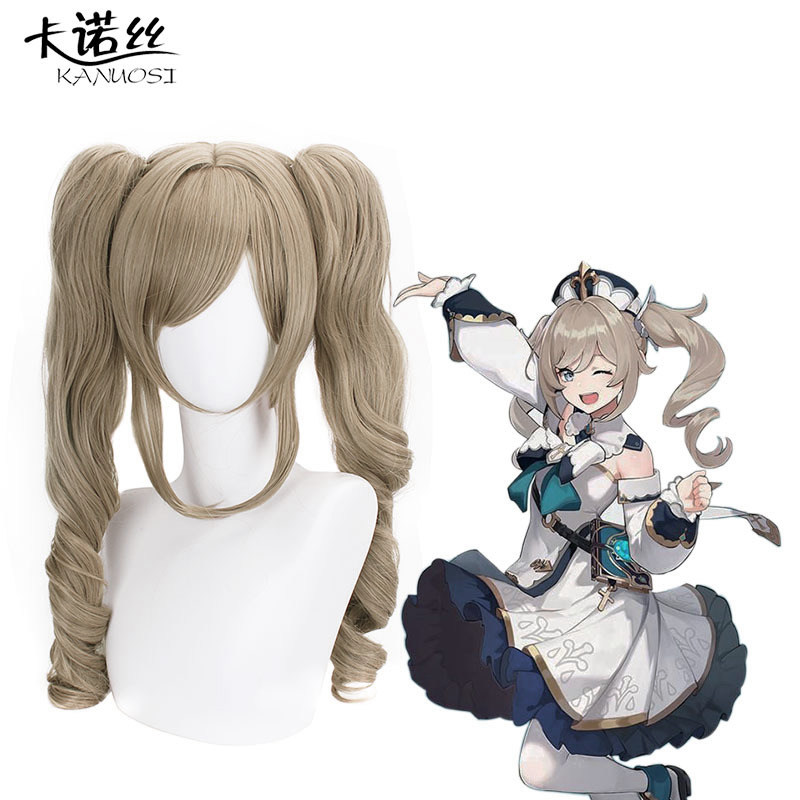 卡诺 原神芭芭拉 西风骑士团祈礼牧师 虎夹双马尾 cosplay假发,模玩/动漫/周边/娃圈三坑/桌游,COSPLAY配件/道具/人偶服,淘宝优惠券,粉丝福利购,淘宝优惠卷
