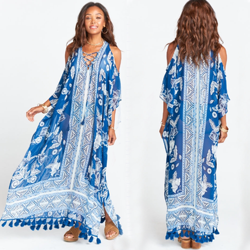 防晒衫2019新款雪纺性感沙滩度假温泉外套宽松泳衣比基尼罩衫长袍