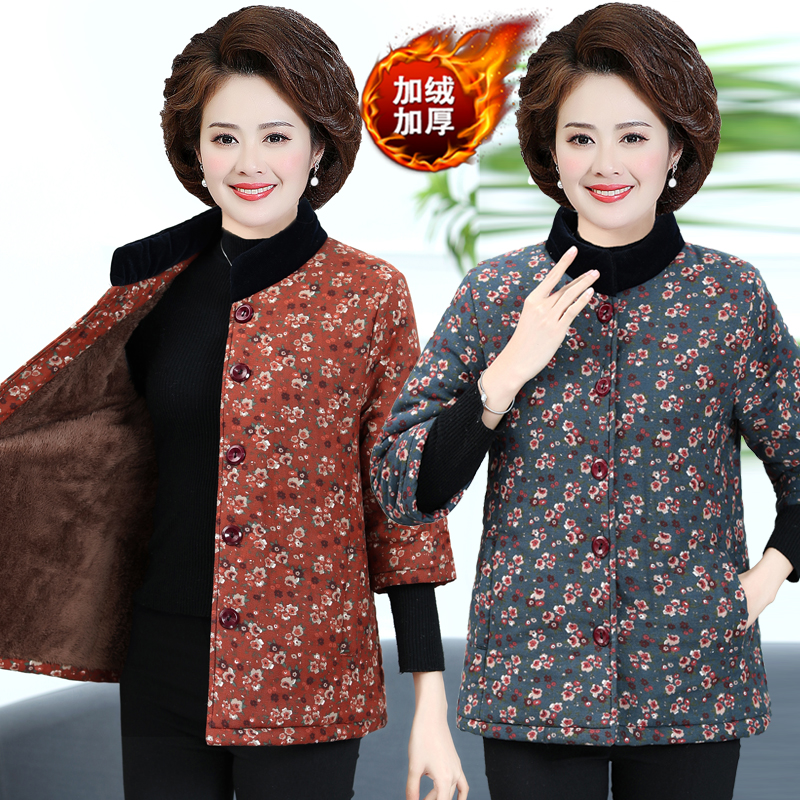 中老年女装马夹七分袖加绒坎肩