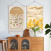 定制ins奶油风客厅装 饰画肌理高级感墙壁画卧室客厅餐厅布艺挂画