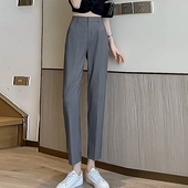 通勤小个子九分裤 西装 正装 职业高腰直筒裤 烟管裤 女春夏2026新款