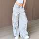 酷飒风高腰束脚直筒两穿休闲裤 美式 女2026春季 新款 阔腿工装 伞兵裤