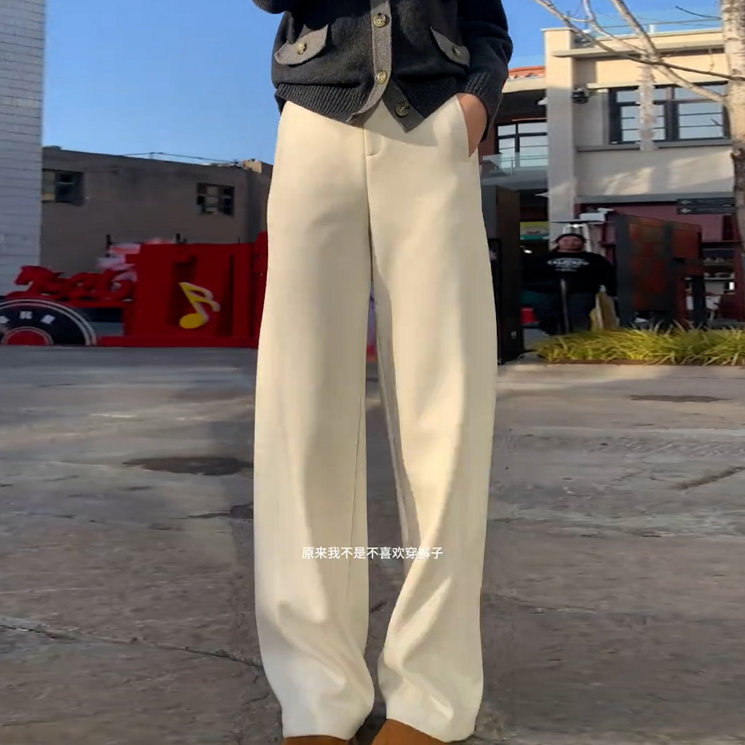 高腰时尚休闲裤女春季新款欧货气质减龄亲肤舒适百搭直筒阔腿裤,女装/女士精品,大码裤装,淘宝优惠券,粉丝福利购,淘宝优惠卷