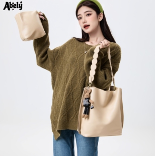 阿贝莉包包女式 水桶包包通勤单肩包高级感手提斜挎包 2025秋冬新款