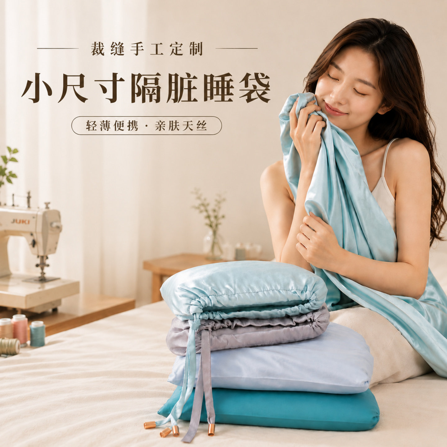 风格绘手工定做酒店隔脏睡袋