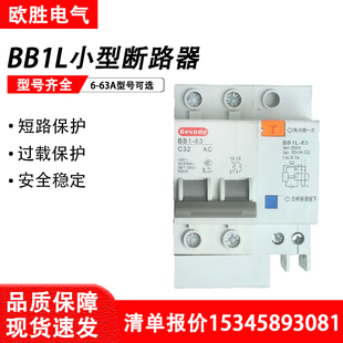 D微型空气开关1 电器小型漏电断路器BB1L 3P6 63A 63C 北京北元