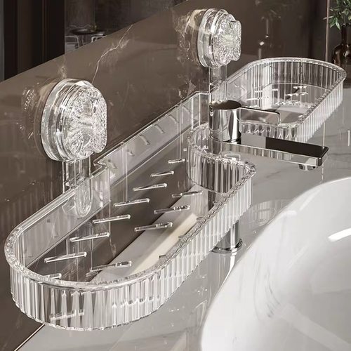 吸盘洗漱台置物架免打孔壁挂式