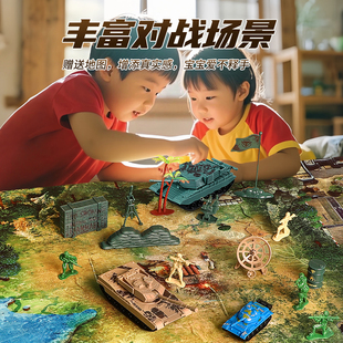 小兵人玩具模型沙盘军人二战人体打仗儿童对战八路军团大战绿怀旧