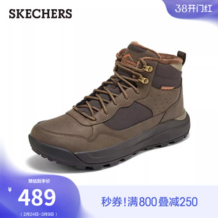 斯凯奇冬季流行男鞋雪地靴冬靴棉鞋加绒保暖登山靴工装靴马丁靴