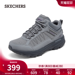 舒适厚底高帮鞋 skechers斯凯奇女鞋 中帮户外鞋 秋轻质缓震跑步鞋 季
