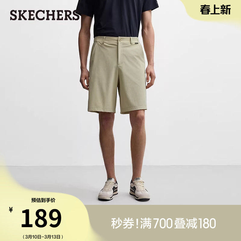 斯凯奇2026年春季新款男子舒适户外短裤宽松时尚休闲裤通勤运动裤