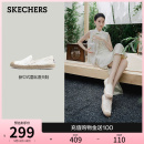 新款 一脚蹬 Skechers斯凯奇2024年夏季 女渔夫鞋 气质蕾丝单鞋 新中式