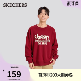 百搭潮流休闲上衣 舒适针织套头卫衣圆领长袖 斯凯奇新款 男女同款