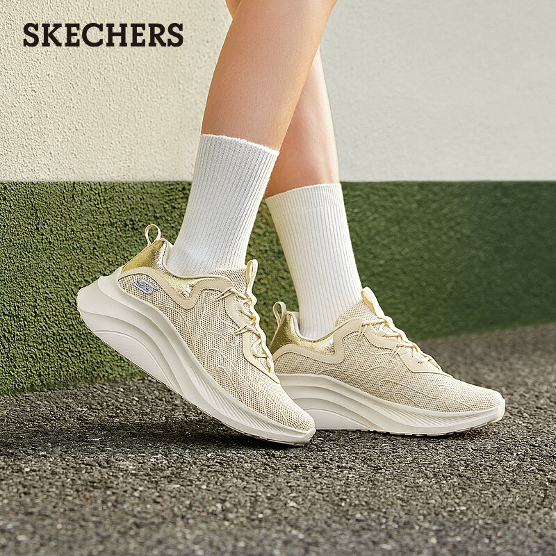 斯凯奇糕糕鞋|女星河璀璨夏季增高休闲运动鞋软底舒适厚底松糕鞋