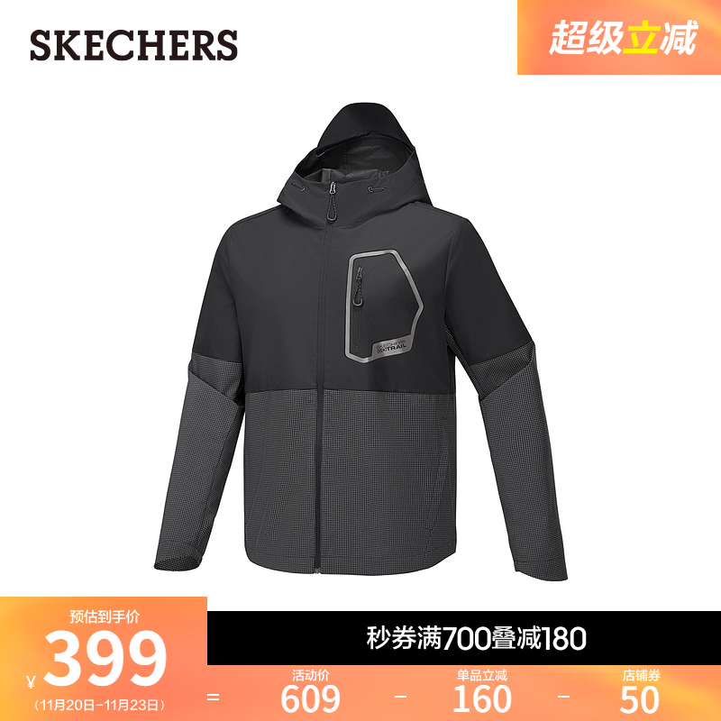 采用斯凯奇SKECHTECH科技，防风防泼水