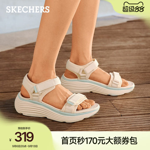 斯凯奇夏季新款凉鞋软底户外凉拖