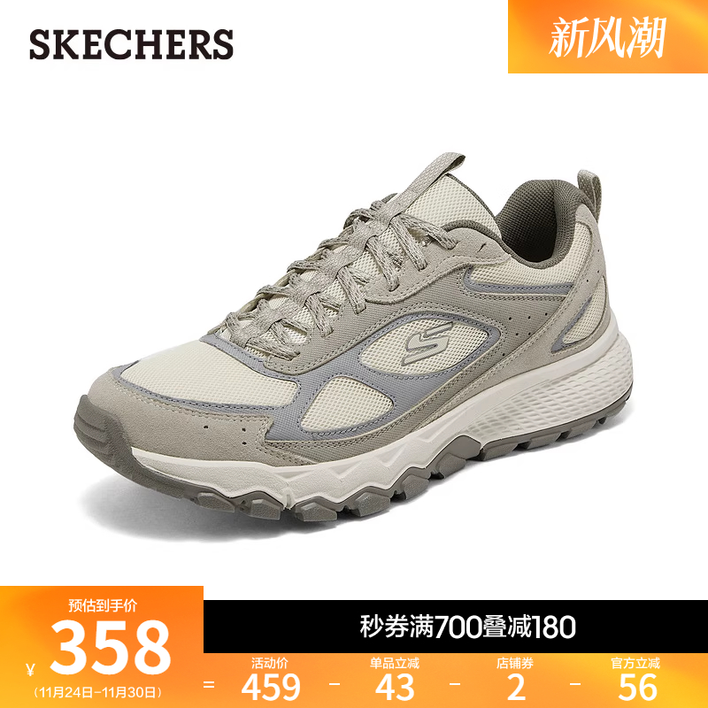 斯凯奇2025年新款秋冬男鞋厚底增高户外鞋耐磨休闲运动鞋老爹鞋