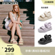沙滩鞋 斯凯奇春季 时尚 厚底增高休闲凉鞋 女子舒适百搭外穿凉拖鞋