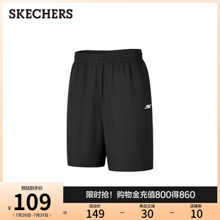 弹性五分裤 Skechers斯凯奇霓裳2025新款 直筒休闲裤 夏季 男针织短裤