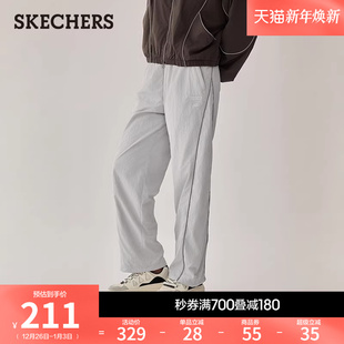 户外长裤 斯凯奇2025冬季 子保暖运动宽松休闲裤 女防泼水加绒裤 新款