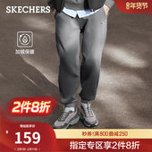 时尚 斯凯奇冬男针织裤 舒适 子保暖卫裤 直筒束脚裤 休闲运动裤 加绒裤