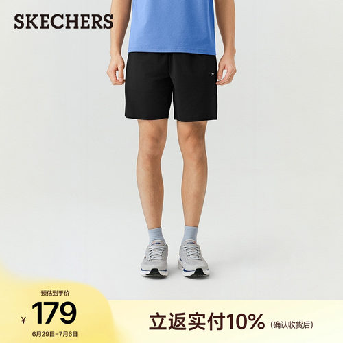 斯凯奇男速干宽松慢跑短裤