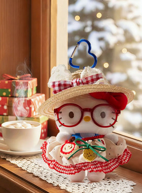 正版hellokitty包包挂件毛绒公仔创意闺蜜礼物卡通KT猫钥匙扣挂饰